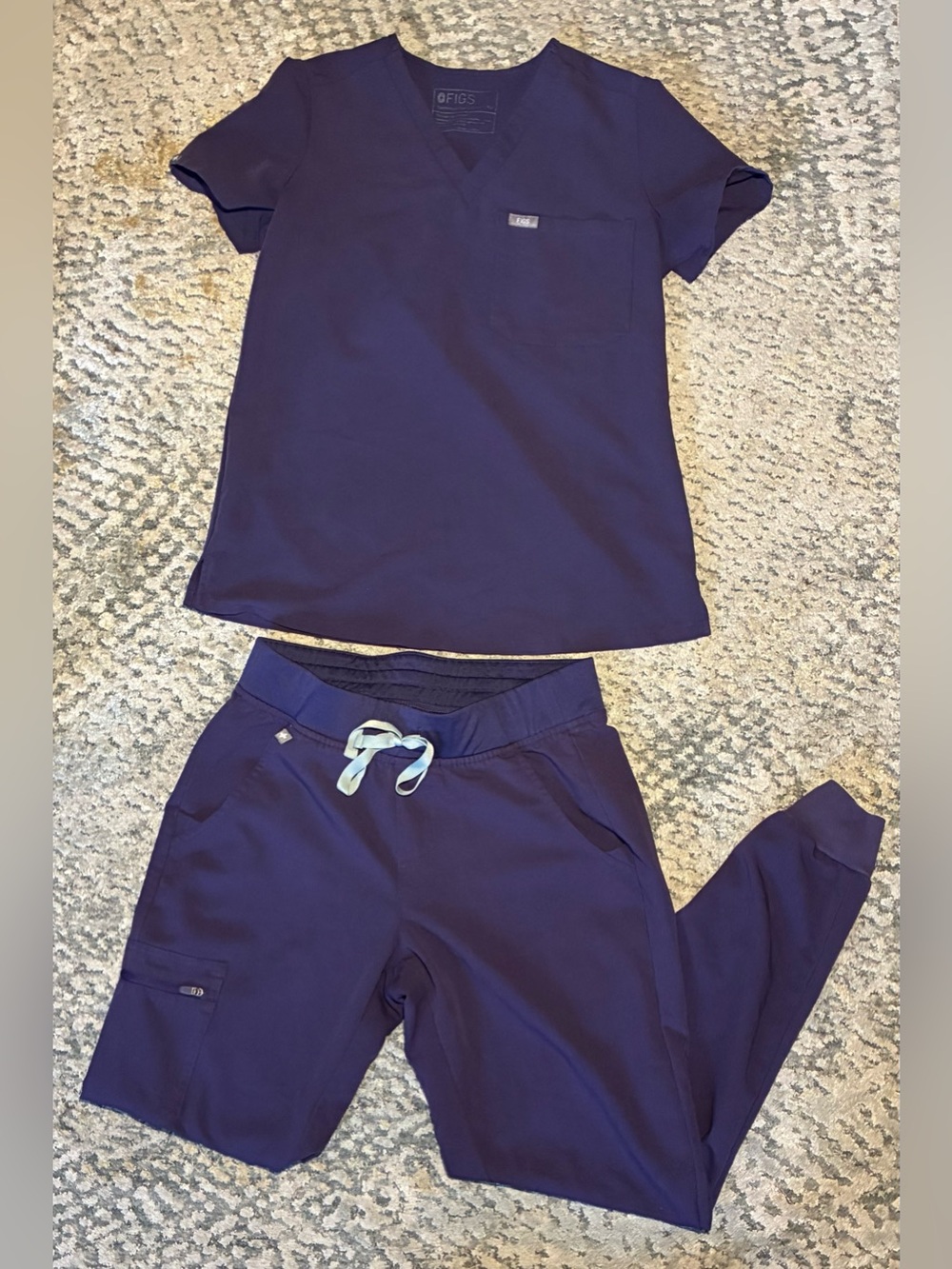 Figs Kids Navy Blue Jogger Scrub Pants